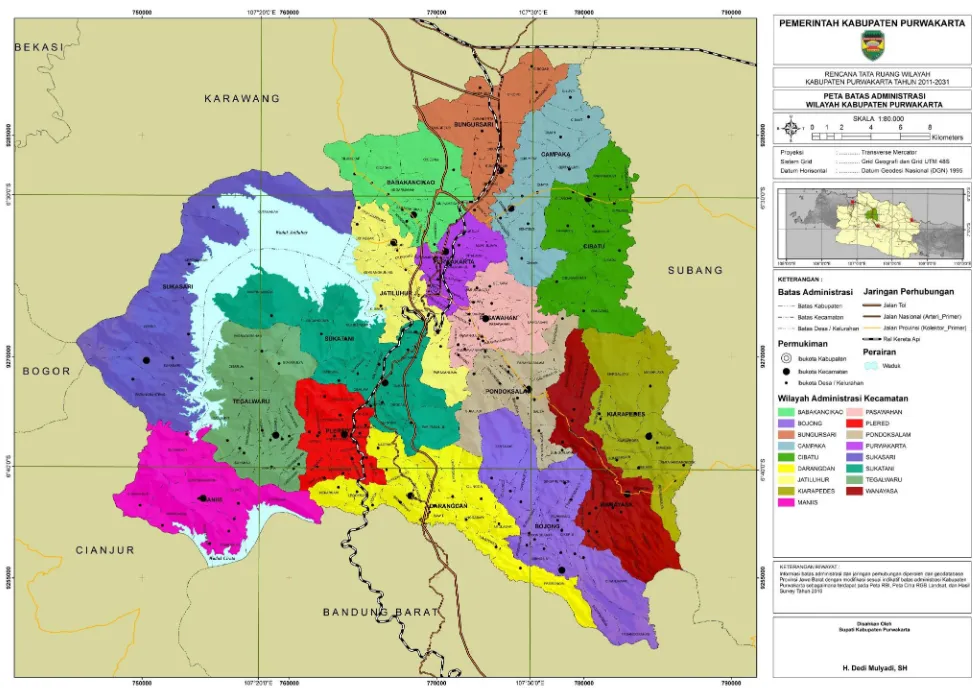 Gambar 21 Peta Administrasi Kabupaten Purwakarta 