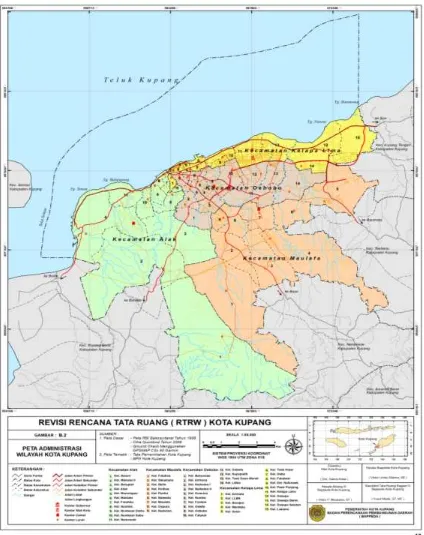 Gambar 4.3. Peta  Administrasi Wilayah Kota Kupang 