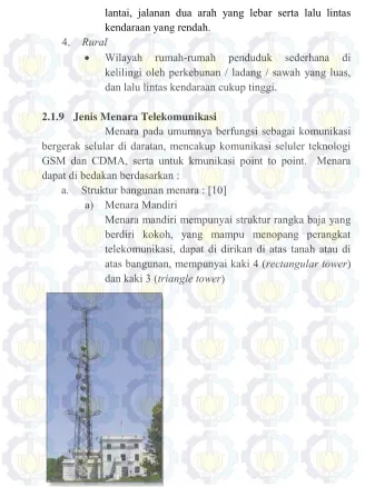 Gambar 2. 4 Menara Mandiri (Self Supporting Tower) 