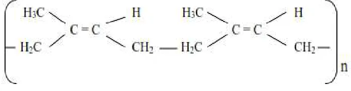 Gambar 2.1 Struktur Karet Alam Cis-1,4-Poliisoprena 