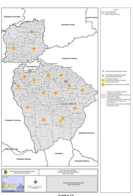 Gambar 7.4 Peta Usulan dan Prioritas Program Pengembangan Permukiman Kabupaten Mojokerto Tahun 2017-2021 