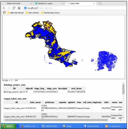 Gambar 1. Tampilan Peta Geologi Digital Pulau Bangka  4.  Kesimpulan 