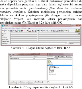 Gambar 4. 1 Layar Utama Software HEC-RAS 