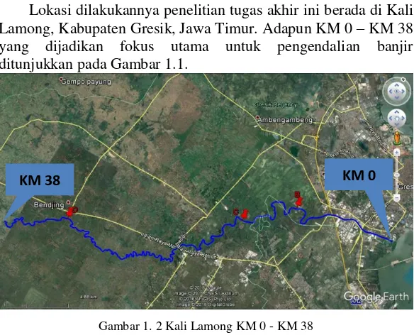 Gambar 1. 2 Kali Lamong KM 0 - KM 38 