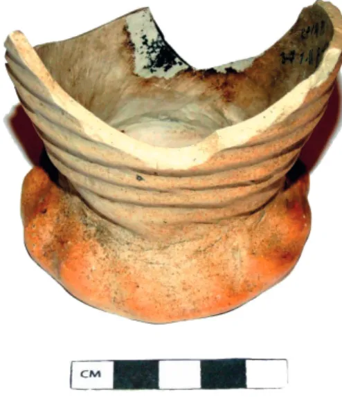 Fig. 8. A fragment of a stoneware jug made in Siegburg,  dated back to the Renaissance period (from the end of the  16 th  c