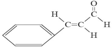 Gambar 3. Struktur cinnamaldehyde pada minyak atsiri kulit batang kayu manis 