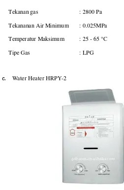 Gambar 2.7 Water heater Heating Equipment JLG30-BV6 