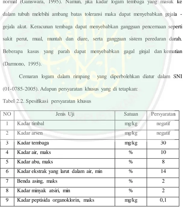 Tabel  2.2. Spesifikasi  persyaratan  khusus 
