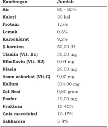 Tabel 2.1  Kandungan gizi dalam 100 gram bawang merah