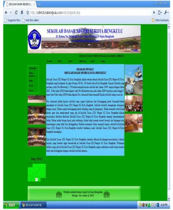 Gambar 11Tampilan halaman prestasi  Halaman  Prestasi  ini   merupakan  halaman  informasi  dimana  data  prestasi  yang  ada  di  SD  Negeri  62  Kota  bengkulu
