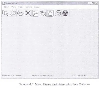 Gambar 4.3 Menu Utama dari sistem MatH and Software 