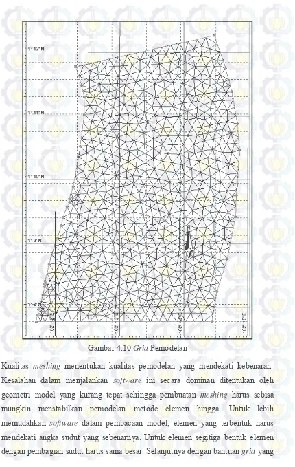 Gambar 4.10 Grid Pemodelan 