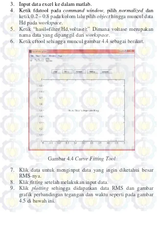 Gambar 4.4 Curve Fitting Tool