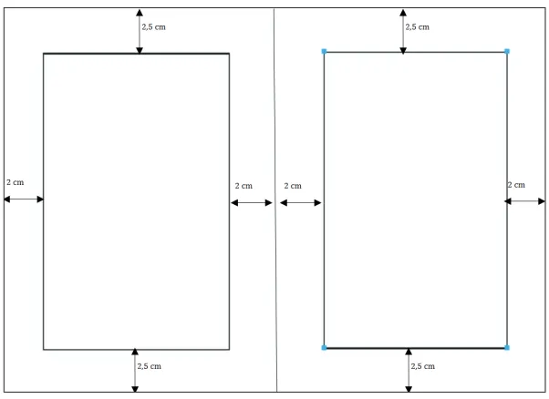 Gambar 1. Contoh ukuran margin format A5