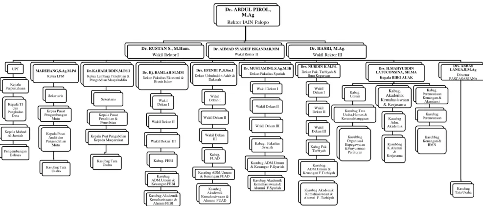 Gambar 4.1. Struktur Organisasi IAIN Palopo