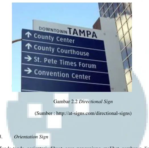 Gambar 2.2 Directional Sign 