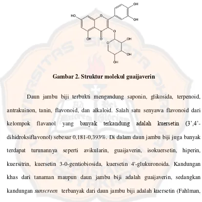 Gambar 2. Struktur molekul guaijaverin 