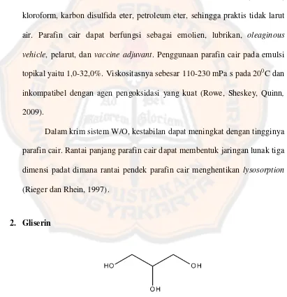 Gambar 4. Struktur molekul gliserin 