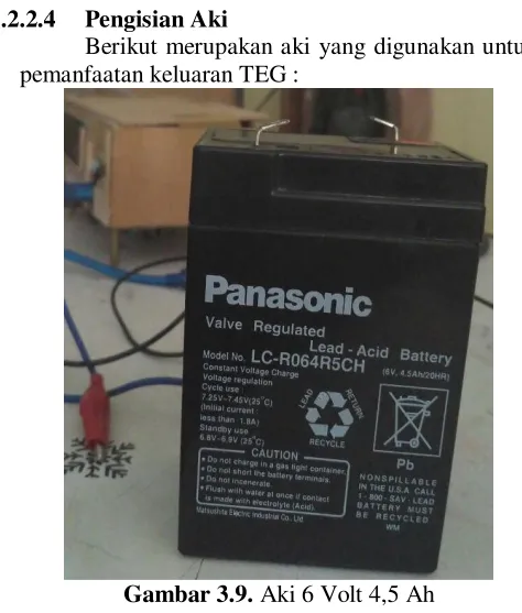Gambar 3.9. Aki 6 Volt 4,5 Ah 