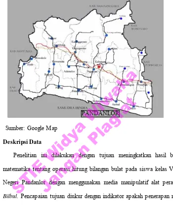 Gambar 4.2 Peta Lokasi Desa Pandanlor Klirong Kebumen 