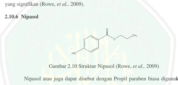 Gambar 2.10 Struktur Nipasol (Rowe, et al., 2009) 