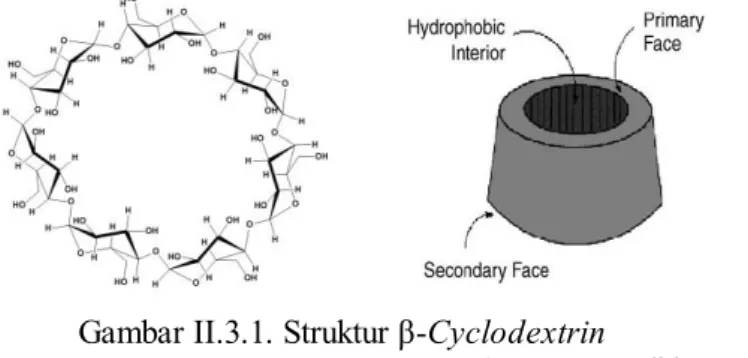 Gambar II.3.1. Struktur β-Cyclodextrin 