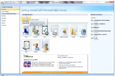 Gambar 2.25 Tampilan Microsoft Access 2007 