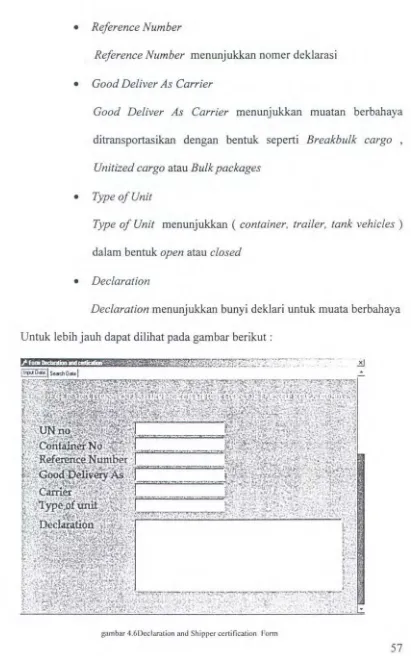 gambar 4.6Dcclarntion and Shipper certification Form 