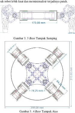 Gambar 3. 3 Base Tampak Samping 