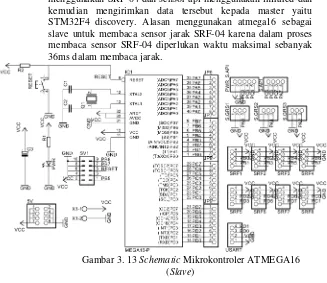 Gambar 3. 13 Schematic Mikrokontroler ATMEGA16 