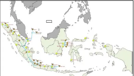 Figure 1.1 Offshore Platform Deployment Map in Indonesia 