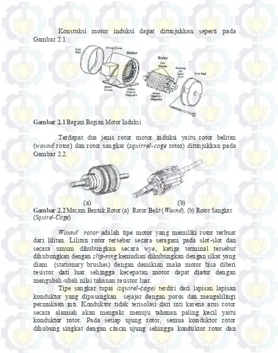 Gambar 2.1  Gambar 2.1 Bagian Bagian Motor Induksi 