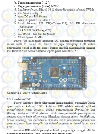 Gambar 2.2 Board Arduino Mega 