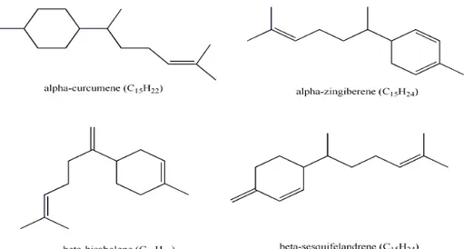 Gambar 5. Struktur Kimia Minyak Atsiri golongan fenolik dalam Jahe 
