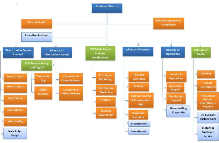 Gambar 2.1 Struktur Organisasi PT Axa Mandiri 