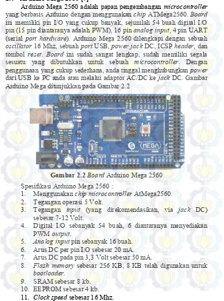 Gambar 2.2 Board Arduino Mega 2560 
