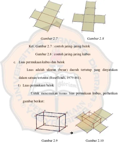 Gambar 2.8 : contoh jaring-jaring kubus 