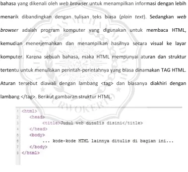 Gambar 8. Contoh Source Code HTML 