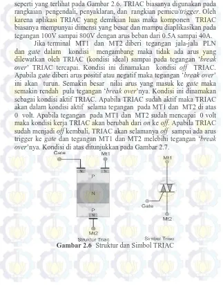 Gambar 2.6 Struktur dan Simbol TRIAC 