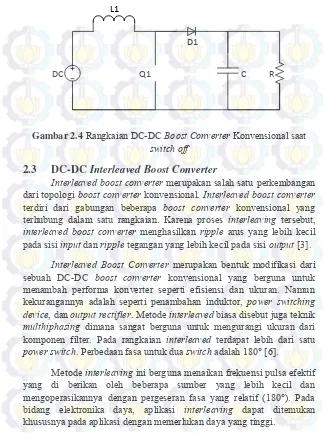 Gambar 2.4 Rangkaian DC-DC Boost Converter Konvensional saat 