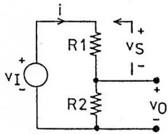 Gambar 2. 6 Rangkaian Dasar Voltage Divider 