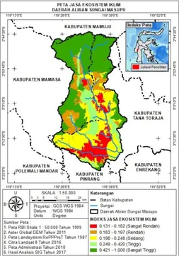 Gambar 6. Peta Jasa Ekosistem Tata Aliran dan  Banjir 