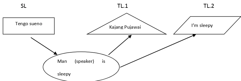 Figure 2.1 Larson’s (1984) diagram of the translation process  