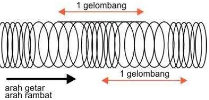 Gambar 2.2 Gelombang Longitudinal 