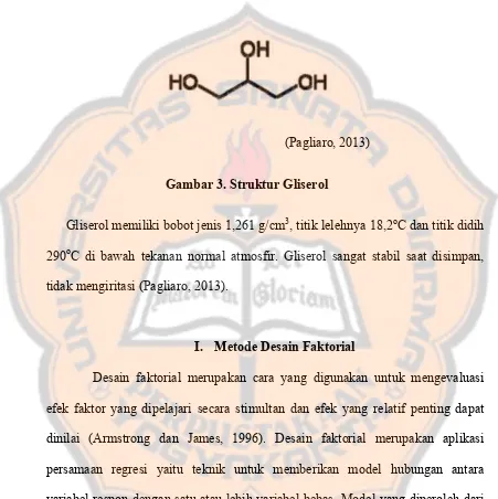 Gambar 3. Struktur Gliserol 