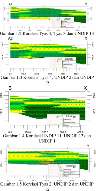 Gambar 1.3 Korelasi Tyas 4, UNDIP 2 dan UNDIP  13 