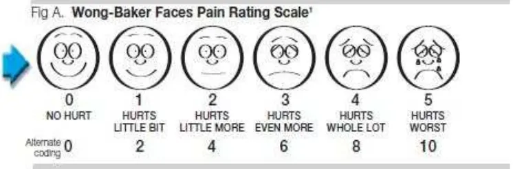 Gambar 2.2-4. Wong-Baker Faces Pain Rating Scale 