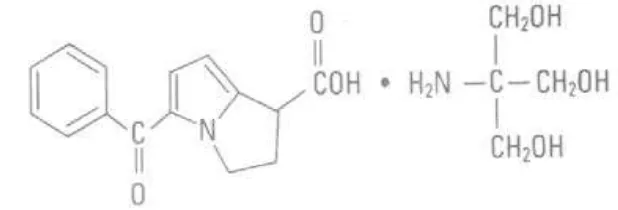 Gambar 2.3.5.2 Struktur Kimia Ketorolak 