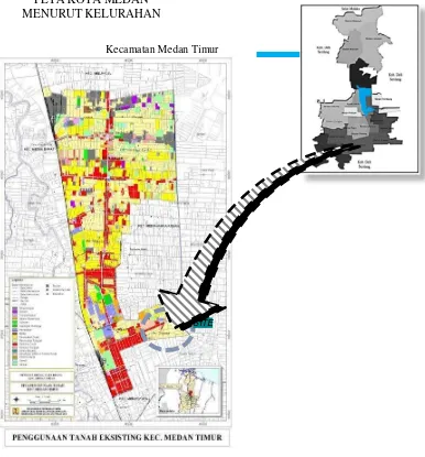 Gambar 2.2.1 Peta Tanah Eksisting Kotamadya Medan - Kec.Medan Timur 