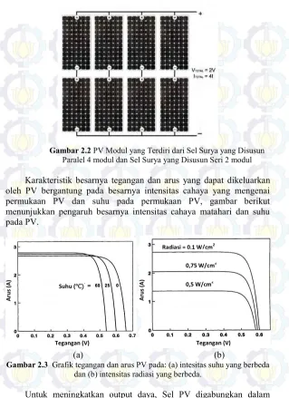 Gambar 2.2  PV Modul yang Terdiri dari Sel Surya yang Disusun 